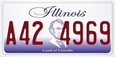 IL license plate A424969