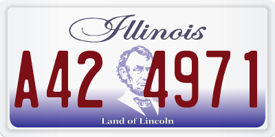 IL license plate A424971