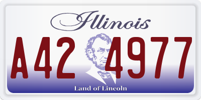 IL license plate A424977