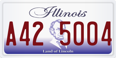 IL license plate A425004