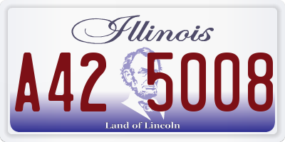 IL license plate A425008