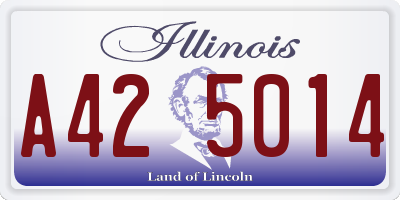 IL license plate A425014