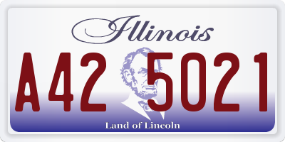 IL license plate A425021