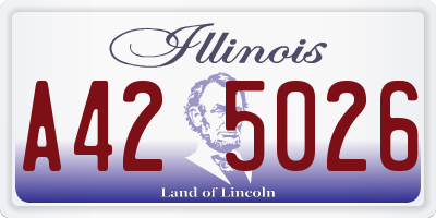 IL license plate A425026