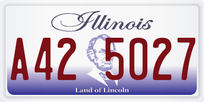 IL license plate A425027