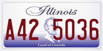 IL license plate A425036