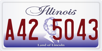 IL license plate A425043