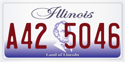 IL license plate A425046