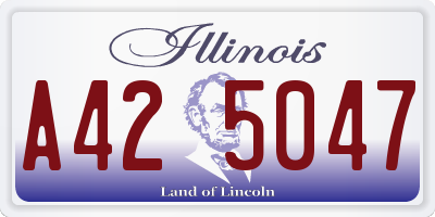 IL license plate A425047