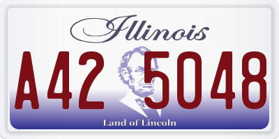 IL license plate A425048