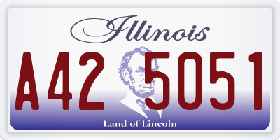IL license plate A425051