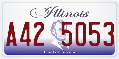 IL license plate A425053