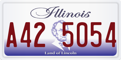 IL license plate A425054