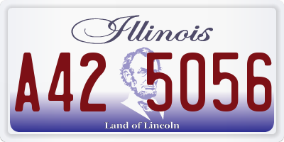IL license plate A425056