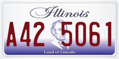 IL license plate A425061