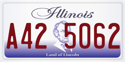 IL license plate A425062