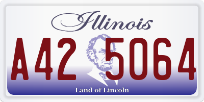 IL license plate A425064