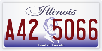 IL license plate A425066