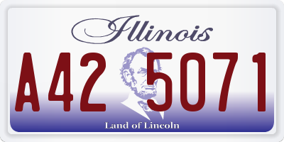 IL license plate A425071