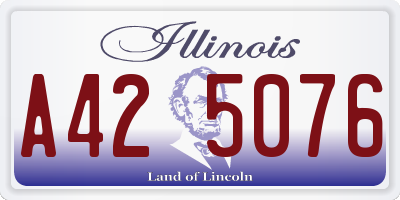 IL license plate A425076