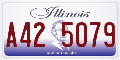 IL license plate A425079