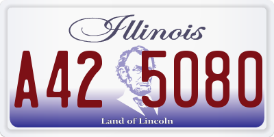 IL license plate A425080