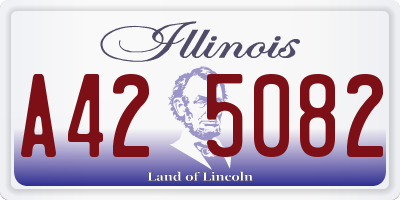 IL license plate A425082