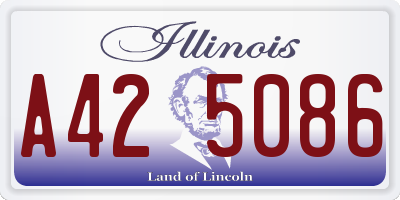 IL license plate A425086