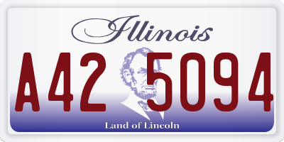 IL license plate A425094