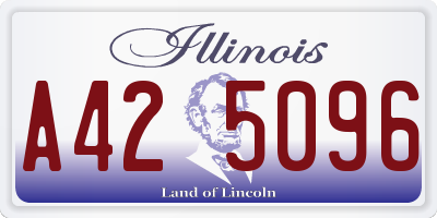 IL license plate A425096