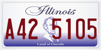 IL license plate A425105