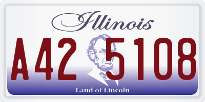 IL license plate A425108