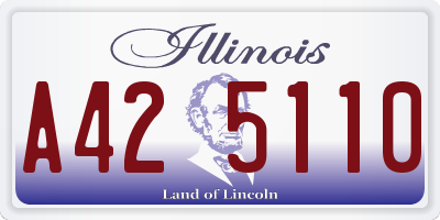 IL license plate A425110