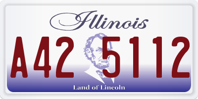 IL license plate A425112