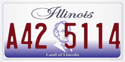 IL license plate A425114