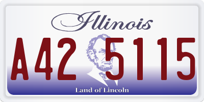IL license plate A425115