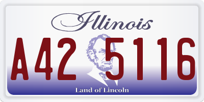 IL license plate A425116