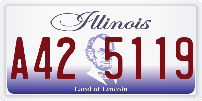 IL license plate A425119