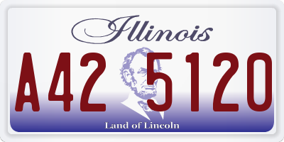 IL license plate A425120