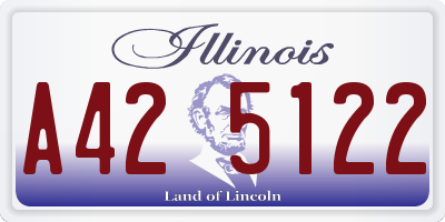 IL license plate A425122