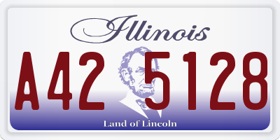 IL license plate A425128