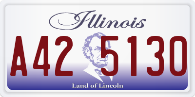 IL license plate A425130