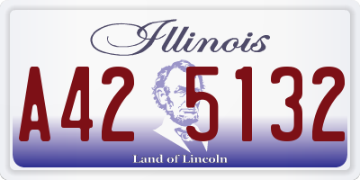IL license plate A425132