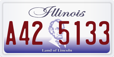 IL license plate A425133