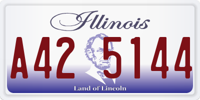 IL license plate A425144