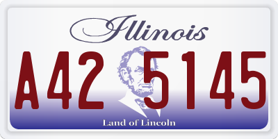 IL license plate A425145