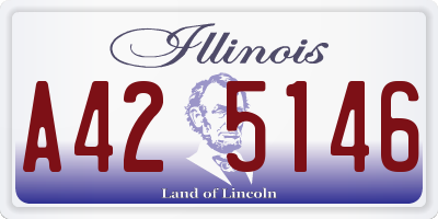 IL license plate A425146