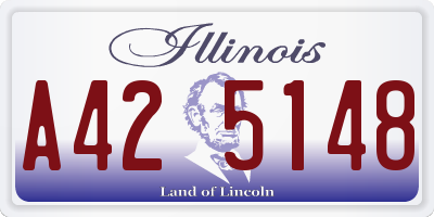 IL license plate A425148