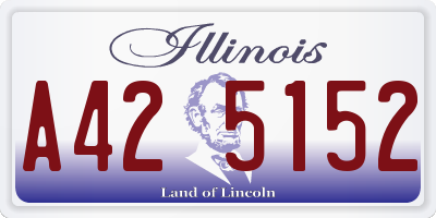 IL license plate A425152