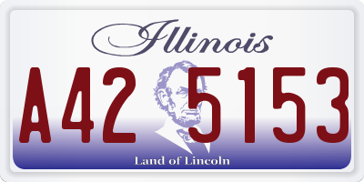 IL license plate A425153